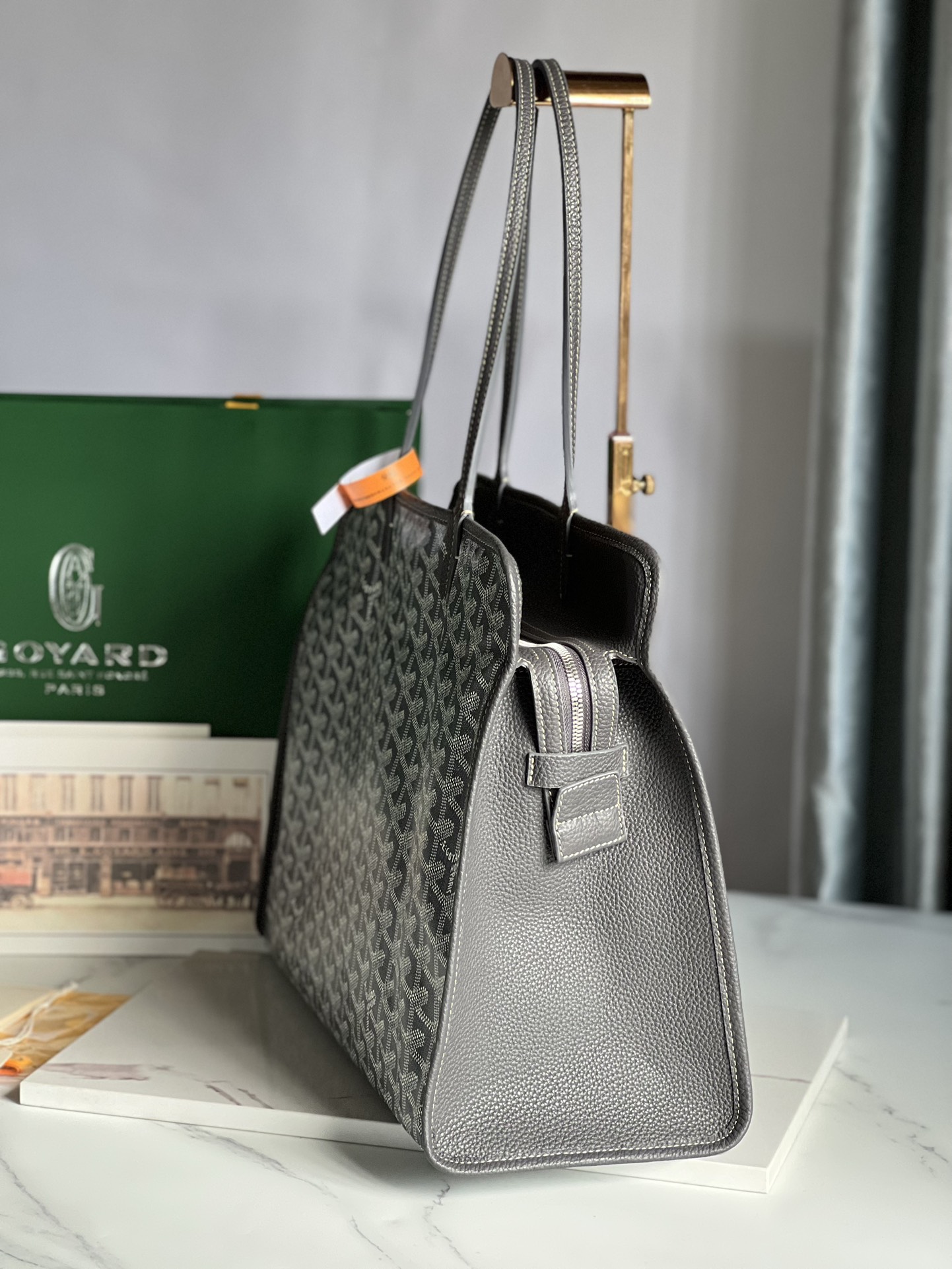 Goyard black  Goyardine Coated Canvas and Leather