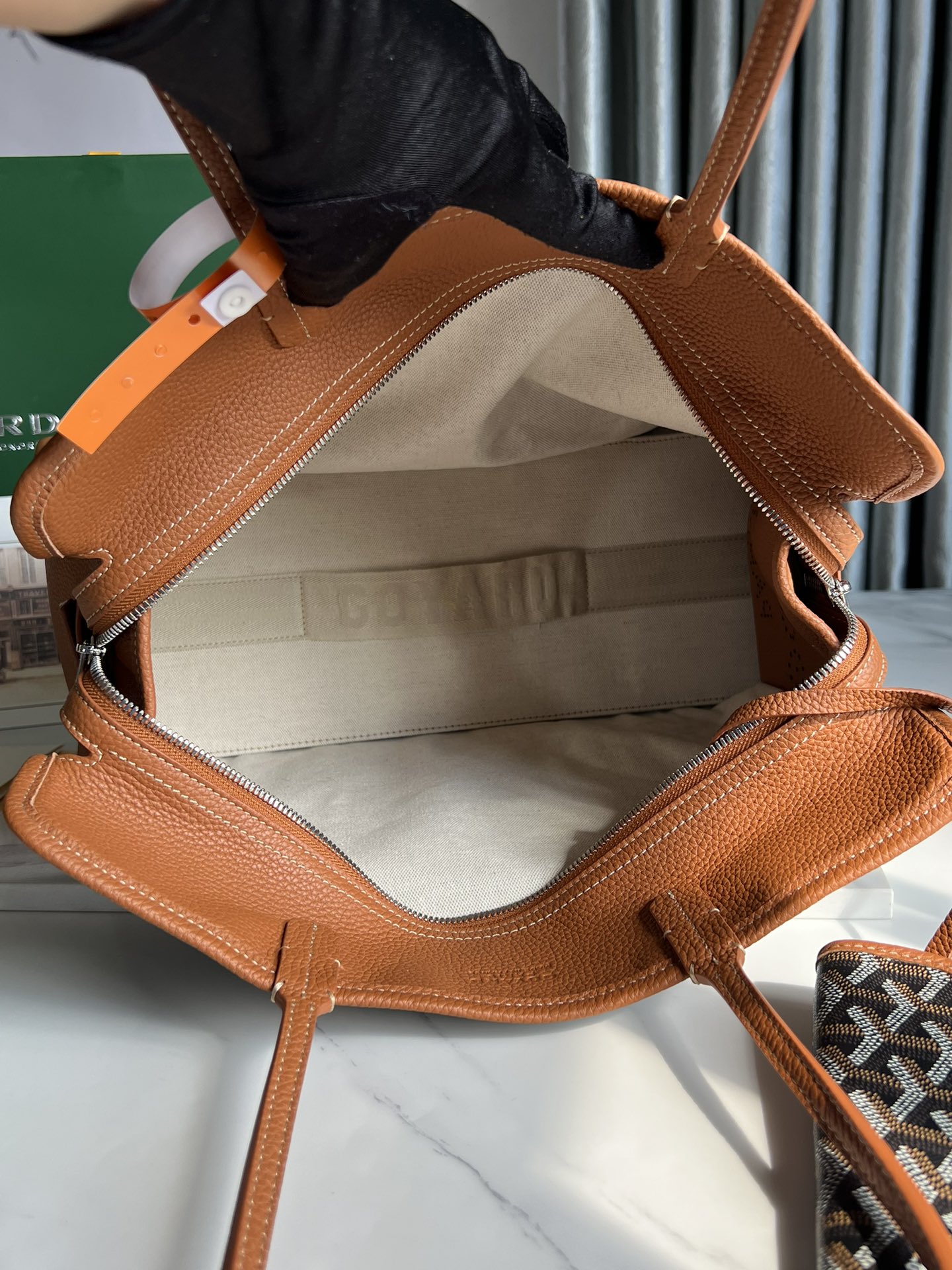 Goyard Brown Goyardine Coated Canvas and Leather