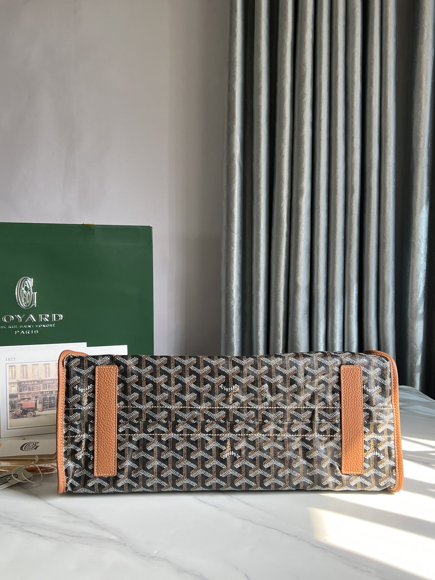 Goyard Brown Goyardine Coated Canvas and Leather