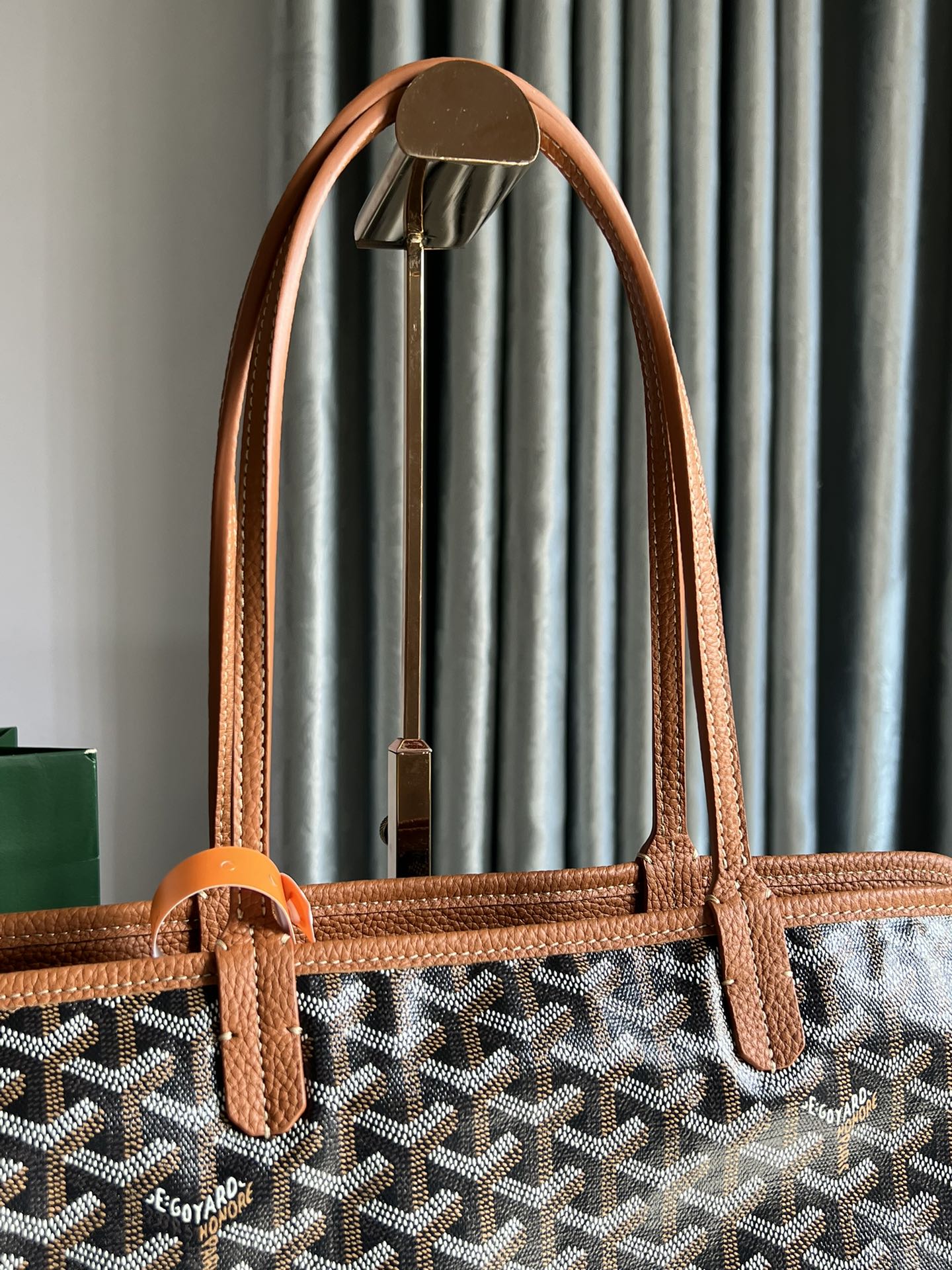Goyard Brown Goyardine Coated Canvas and Leather