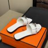Brand New 2023 Hermes Oran Sandals Leather Rouge Jaipur