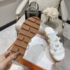Hermes  Calfskin Cork Isabella 30 Sandals White Sold Out