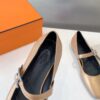 Hermès HERMES Jane Dore Chaussures de ballet en cuir