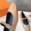 Hermès HERMES Jane Dore Chaussures de ballet en cuir