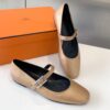 Hermès HERMES Jane Dore Chaussures de ballet en cuir