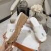 Hermes White Leather Eze Wedge Sandals Size