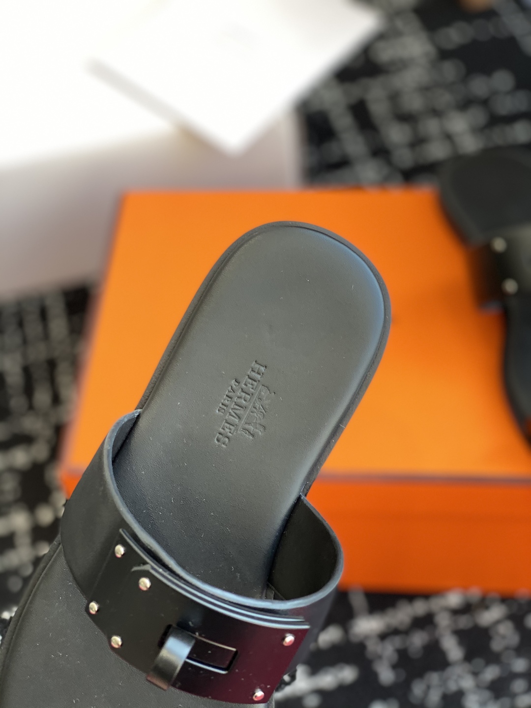 HERMES 00189 Hermès July Sandal – Black | Hermès Thailand
