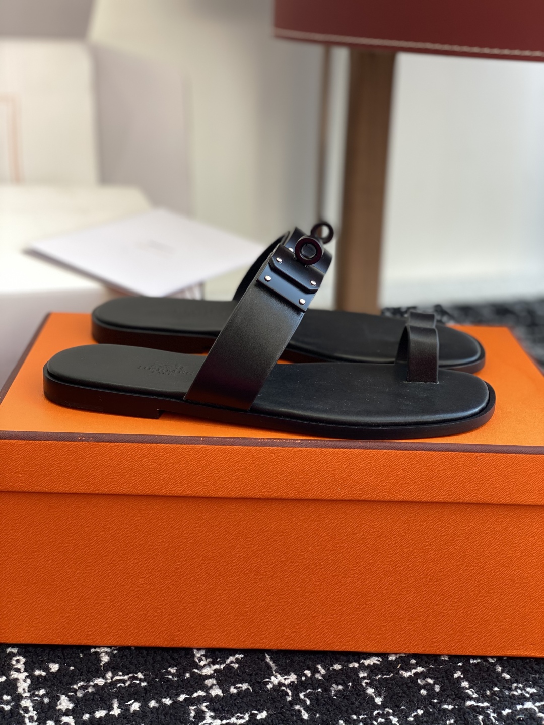 HERMES 00189 Hermès July Sandal – Black | Hermès Thailand
