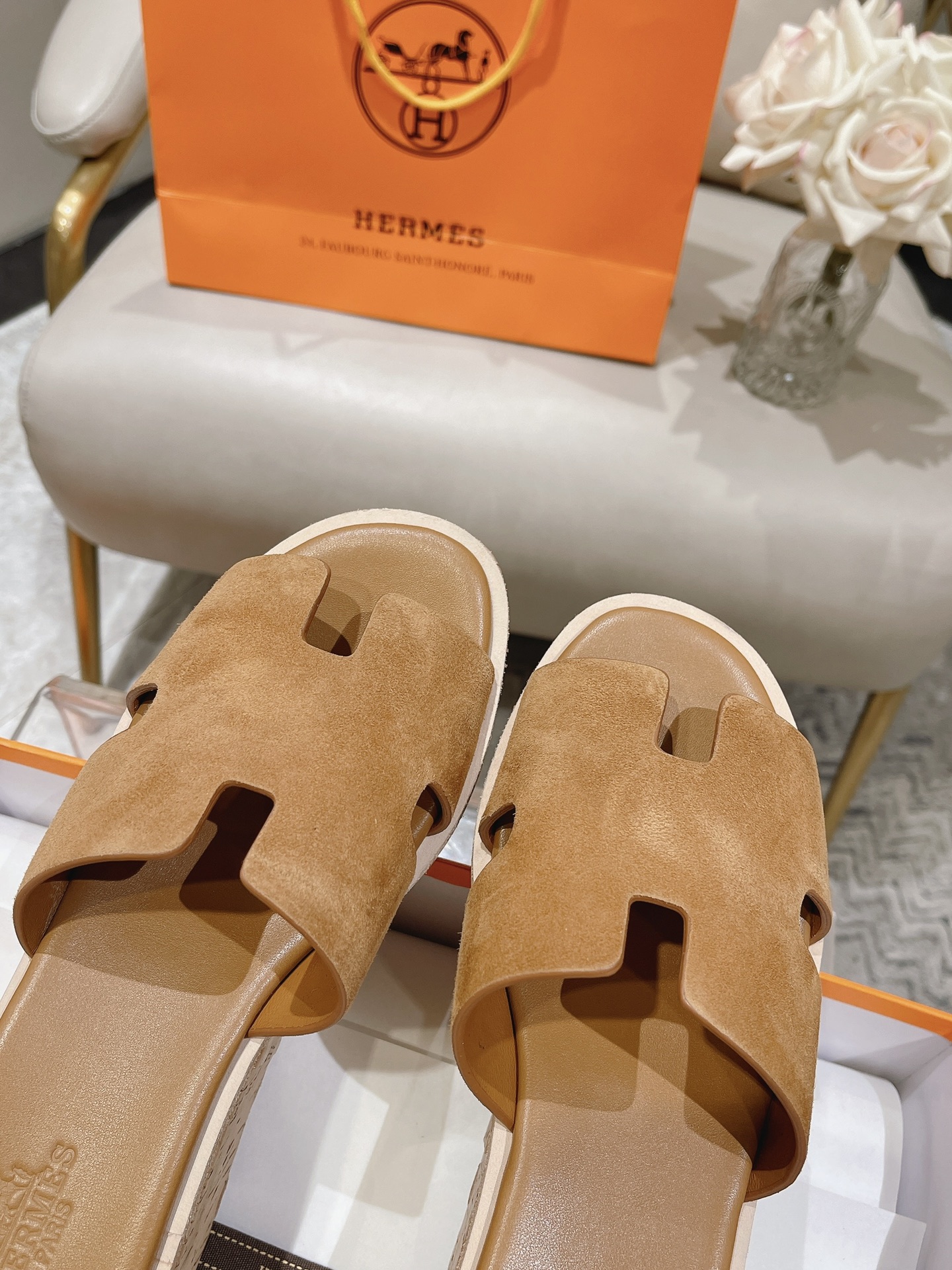 Hermès Eze 30 Leather Sandal Brown | Women’s