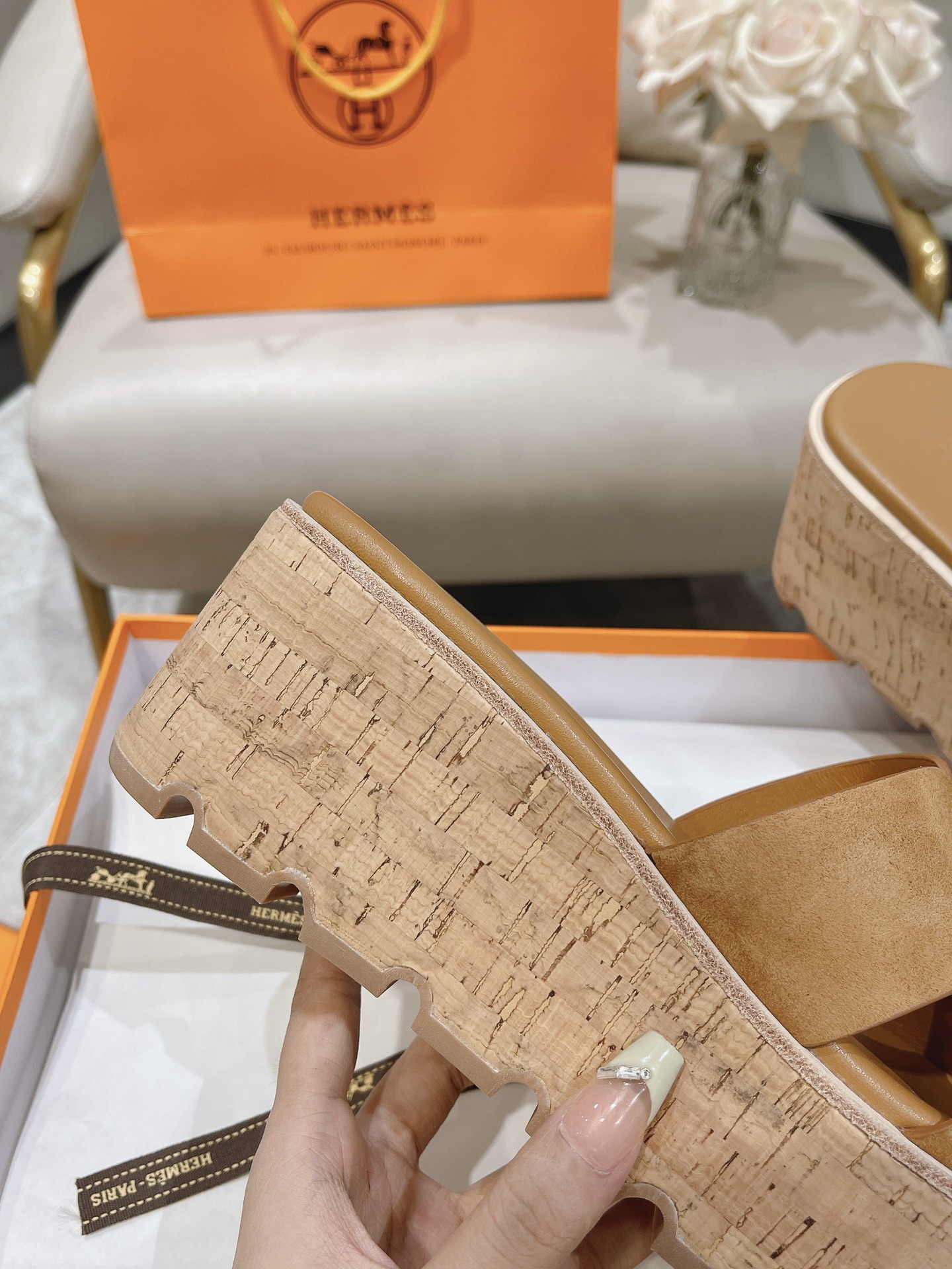 Hermès Eze 30 Leather Sandal Brown | Women’s