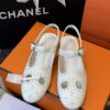 Hermès Kim Slingback – White Calfskin Leather