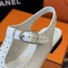 Hermès Kim Slingback – White Calfskin Leather