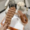 Hermes  Calfskin Cork Eze 30 Sandals  Marron Glaise Sold Out