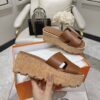 Hermes  Calfskin Cork Eze 30 Sandals  Marron Glaise Sold Out