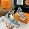 Hermès Hermès Elda Espadrille Women's Sandals blue sky