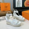 Hermès Women's White Hermès Elda Wedges