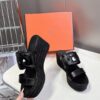 Hermès Lipari 70 sandal - Black | Hermès USA