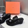 Hermès Lipari 70 sandal - Black | Hermès USA
