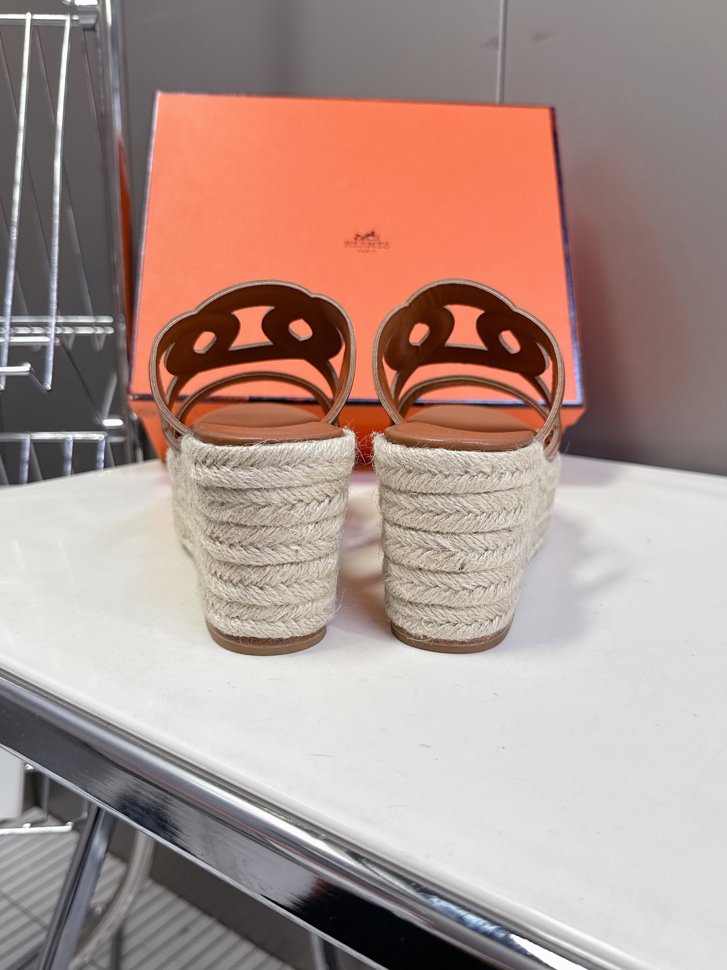 HERMÈS Nappa Bikini Sandals – Gold