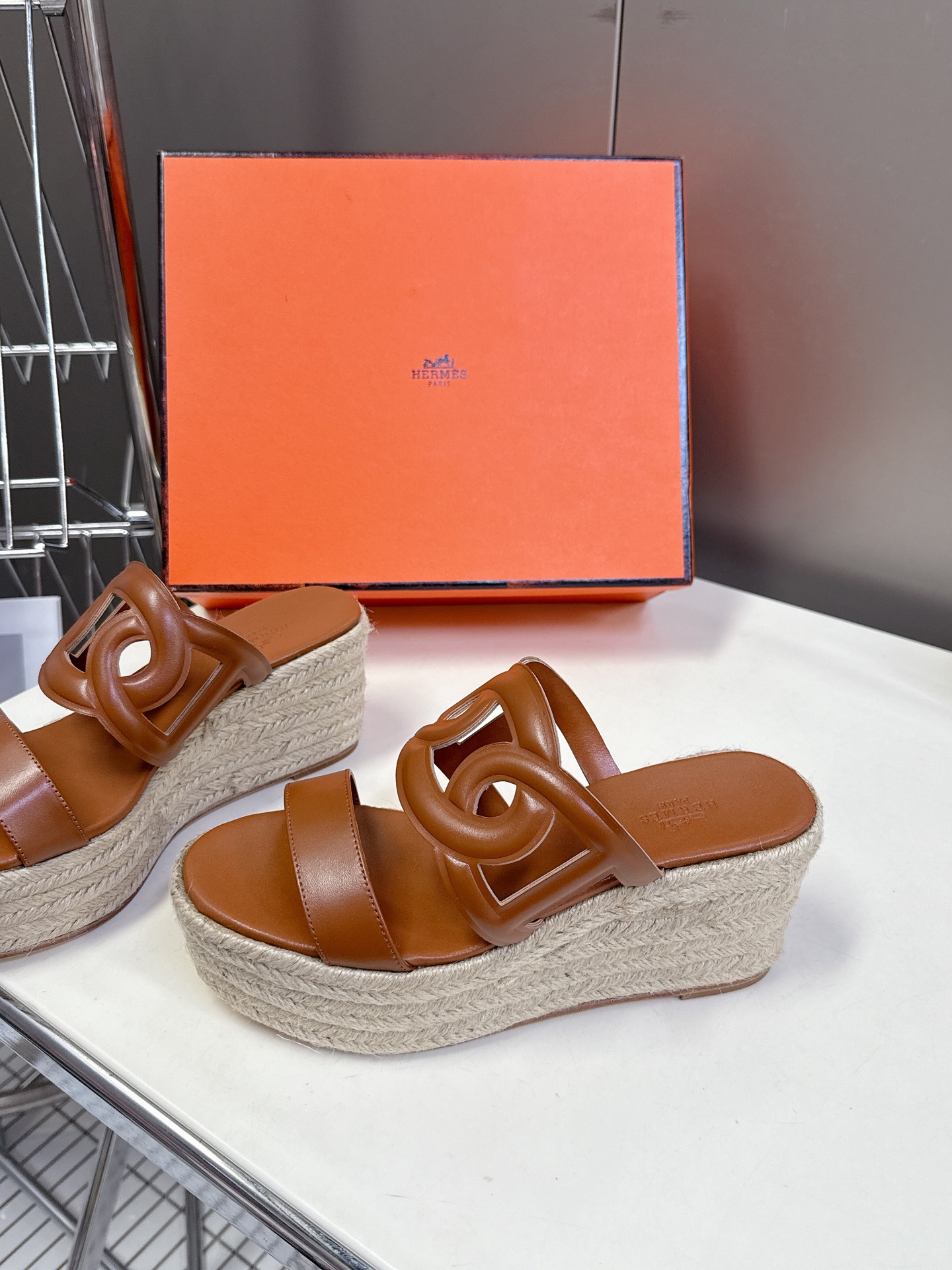 HERMÈS Nappa Bikini Sandals – Gold