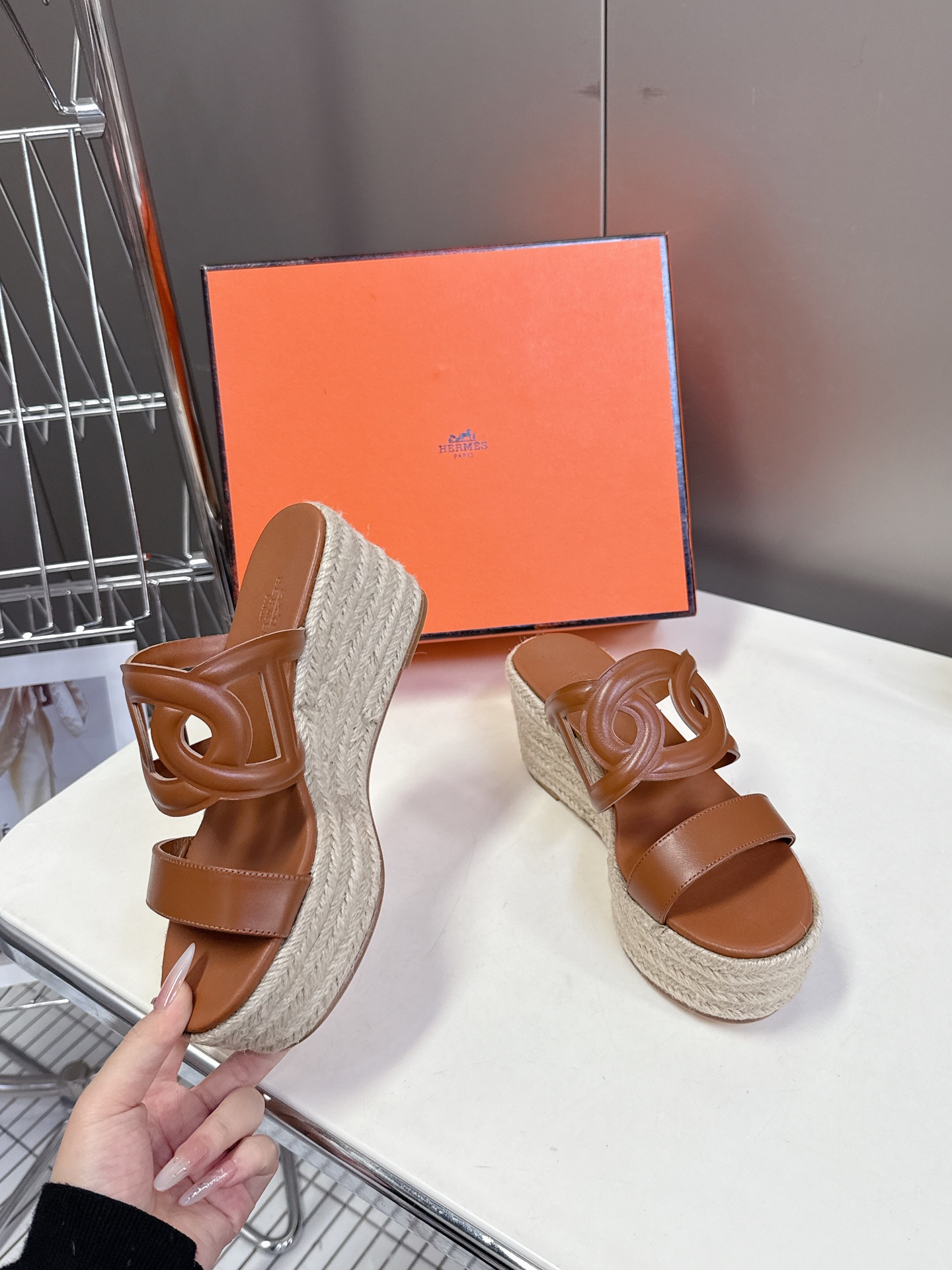 HERMÈS Nappa Bikini Sandals – Gold