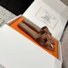 Hermès Oran Sandal – Brown Gold Calfskin