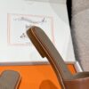 Hermès Oran Sandal – Brown Gold Calfskin