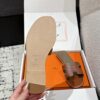 Hermès Oran Sandal – Brown Gold Calfskin