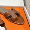 Hermès Oran Sandal – Brown Gold Calfskin