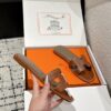 Hermès Oran Sandal – Brown Gold Calfskin
