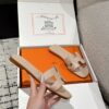 Hermès Oran Sandal – Nude Light Beige Calfskin,