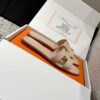 Hermès Oran Sandal – Nude Light Beige Calfskin,
