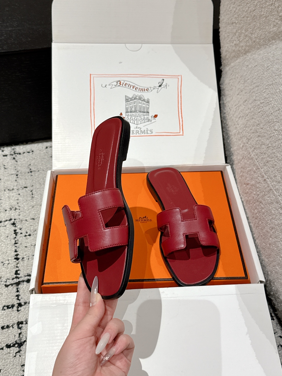 Hermes Oran Sandals Orange Brûlée