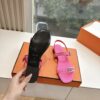 Hermes Calfskin Cristal Sandals Pink Sold Out