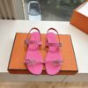 Hermes Calfskin Cristal Sandals Pink Sold Out
