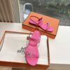 Hermes Calfskin Cristal Sandals Pink Sold Out