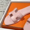 HERMES ORAN OASIS H SANDALS HEEL CLASSIC Epsom Rose Pale