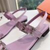 Hermes Calfskin Cristal Sandals Purple Sold Out Okify Hermes Sandals Purple