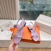 Hermes Calfskin Cristal Sandals Purple Sold Out Okify Hermes Sandals Purple