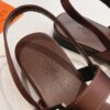 Hermes Calfskin Cristal Sandals reddish brown Sold Out
