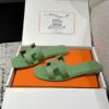 Hermès Women's Sandals Hermès Women's Sandals Green Leather