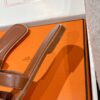 Brand New Hermes Brown Gold Calfskin Oran Sandals Hermes
