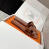 Brand New Hermes Brown Gold Calfskin Oran Sandals Hermes