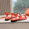 Hermes Calfskin Cristal Sandals orange Sold Out