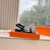 Hermès Cristal Satin Slingback Sandals