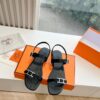 Hermès Cristal Satin Slingback Sandals