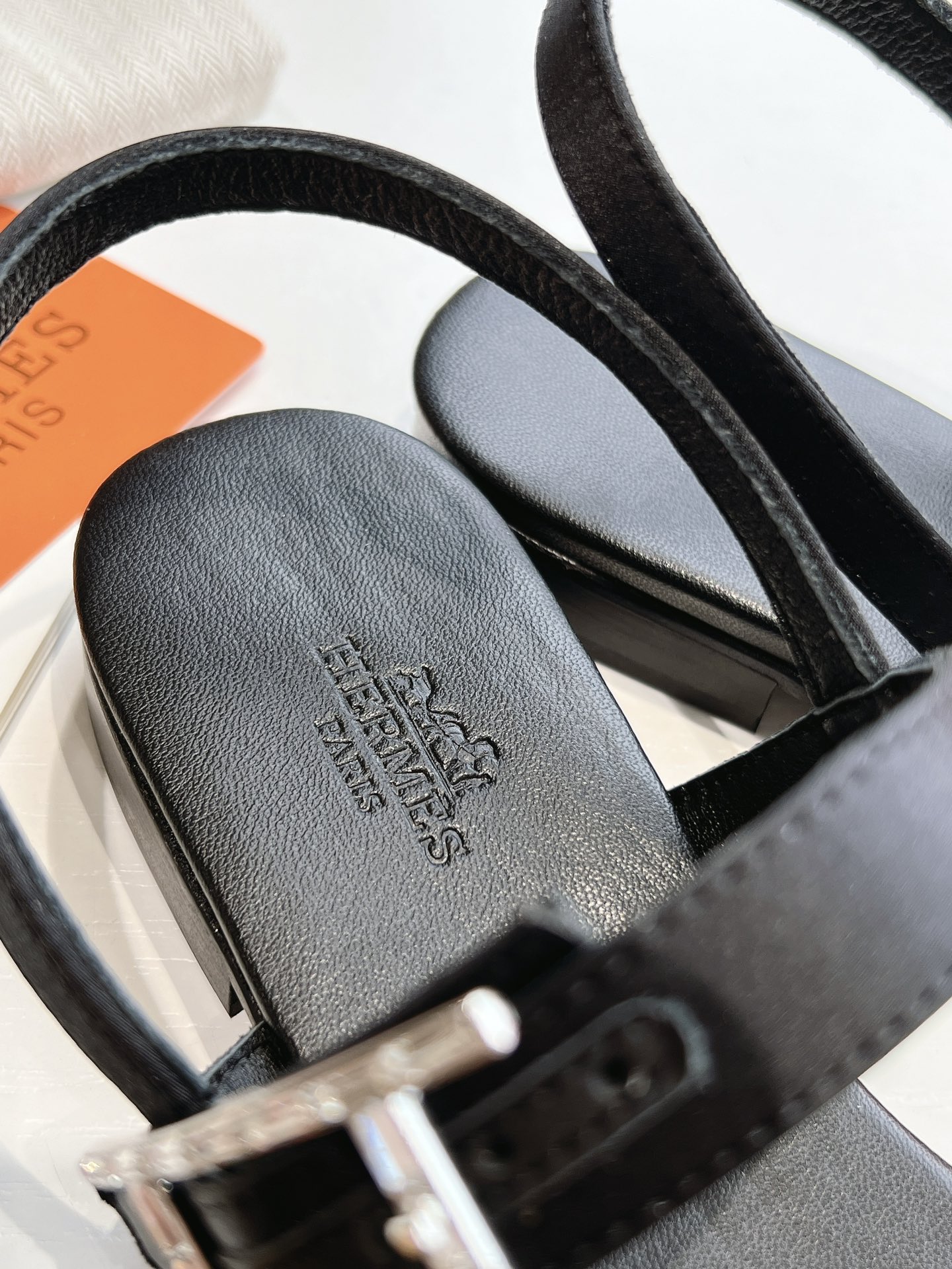 Hermès Cristal Satin Slingback Sandals