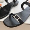 Hermès Cristal Satin Slingback Sandals