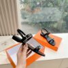 Hermès Cristal Satin Slingback Sandals