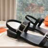 Hermès Cristal Satin Slingback Sandals